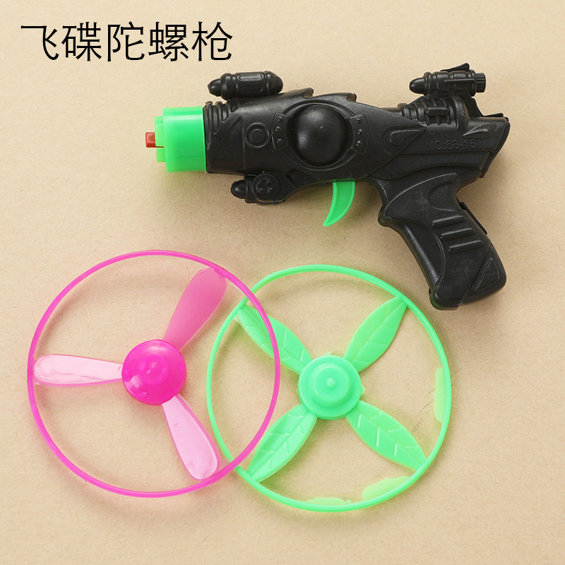 Juguete de fábrica al por mayor bambú libélula pistola catapulta Frisbee platillo volador niños avión Gyro
