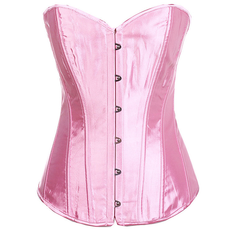 Foreign Trade Tummy Control Shaping Palace Corset Satin Push-Up Bust Shaping Underwear in Stock