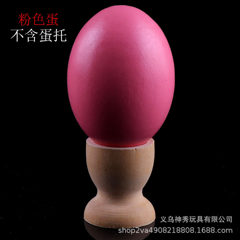 Huevo de simulación de madera DIY material estudiante niños pintado a mano graffiti huevo de pollo de madera blanco embrión pintado huevo colorido de Halloween