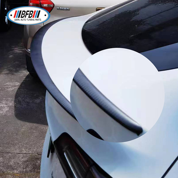 100% Real Carbon Fiber Rear Spoiler Wing - For Tesla Model Y - Dry Carbon Fiber Bright Tail Wing Factory Version Trunk