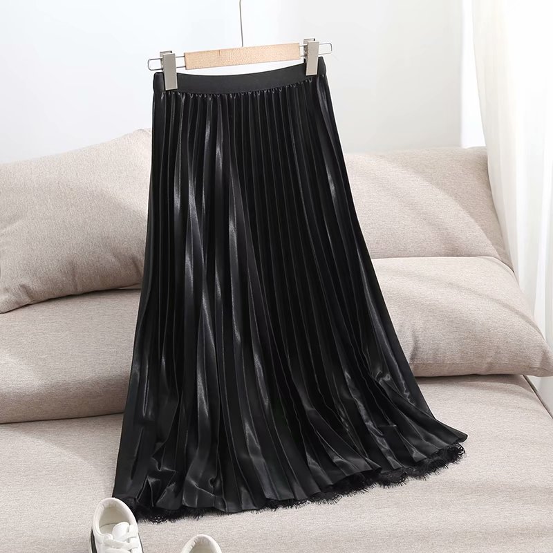 Ins Style Commute Patchwork Pleated Solid Color Maxi Long Dress display picture 5