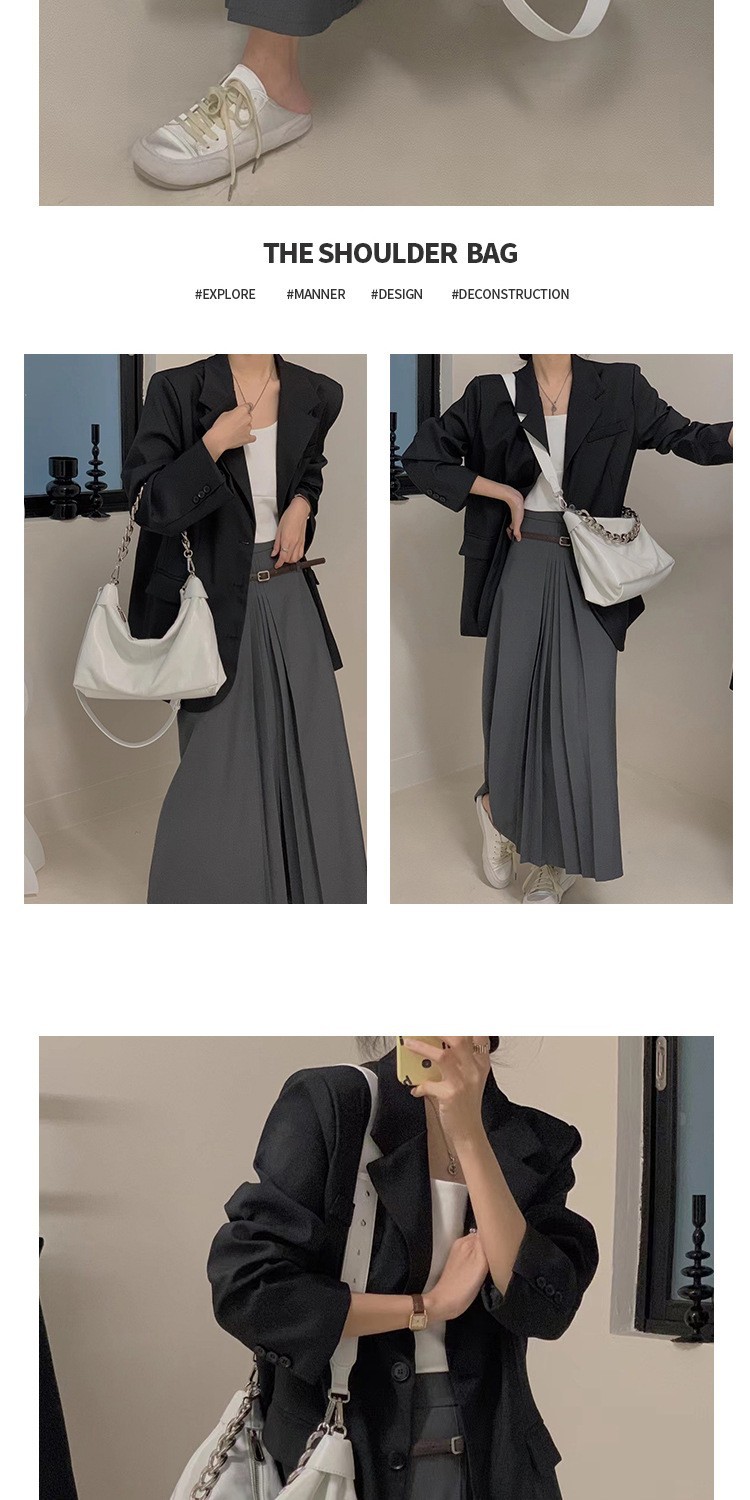 Chain Handheld Tote Shoulder 2024 New Simple Crossbody Commuter Women's Texture Genuine Leather Big Bag_voghion.com