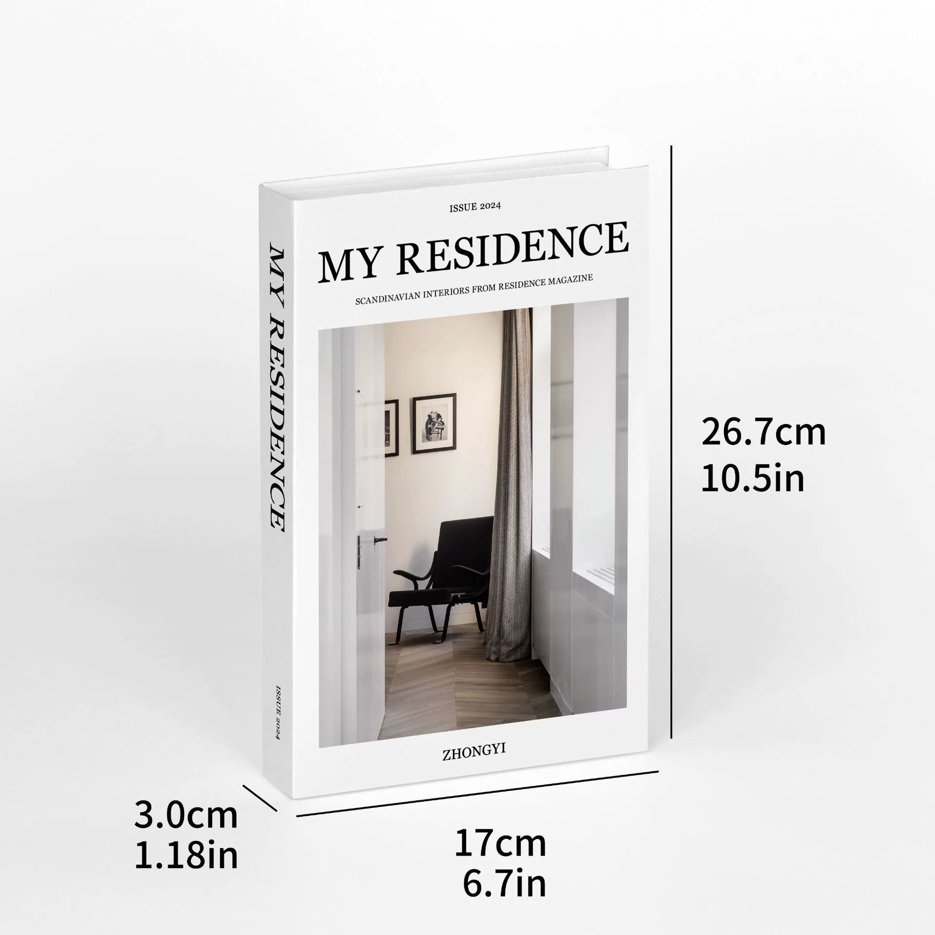 Simple and modern fake book decorative bookmaker Furnishing Room Design Magazine Model Model Model Model Room soft furnishings