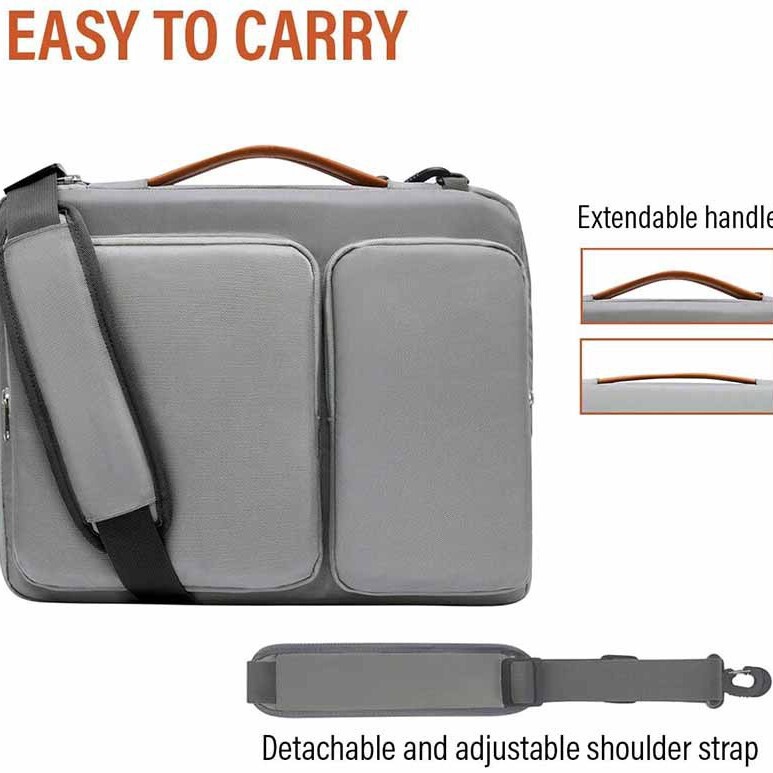 Laptop Bag with Pu Leather Handle and Shoulder Strap 15inch Protective Case Waterproof Unisex Business Briefcase Laptop Bag with Pu Leather Handle and Shoulder Strap 15inch Protective Case Waterproof Unisex Business Briefcase