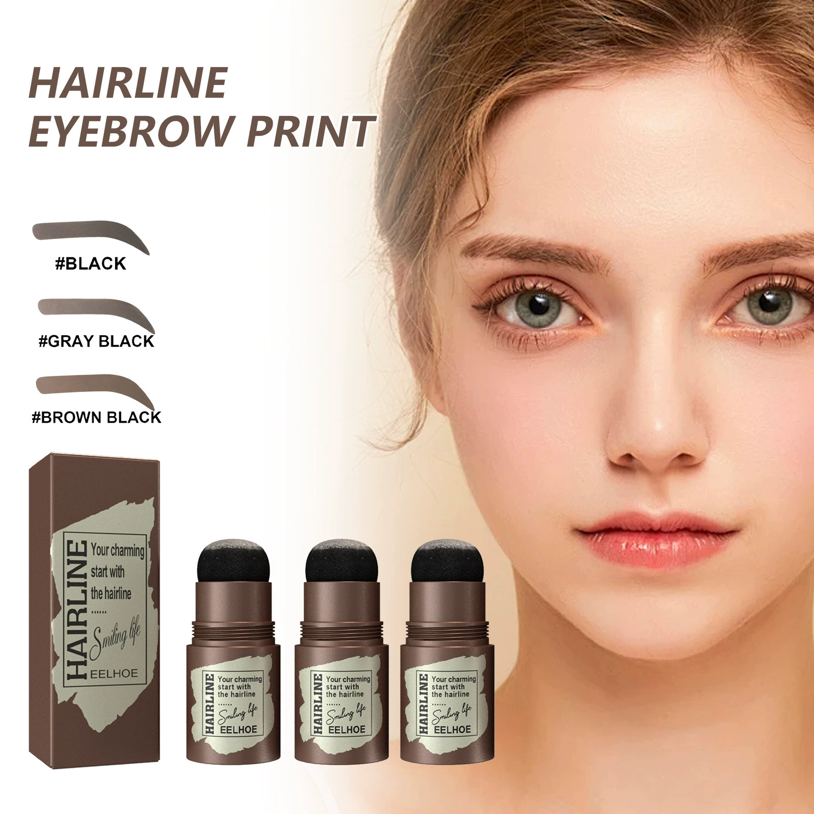 EELHOE наклейка для бровей, натуральная модификация линии роста волос, быстрое заполнение бровей, удобная наклейка для бровей для ленивых