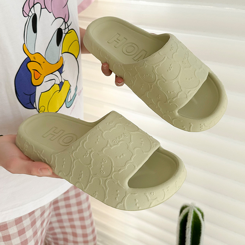 Eva zapatillas de mujer no olor pies antideslizantes casa de verano pareja interior baño casa sandalias de dibujos animados para hombre