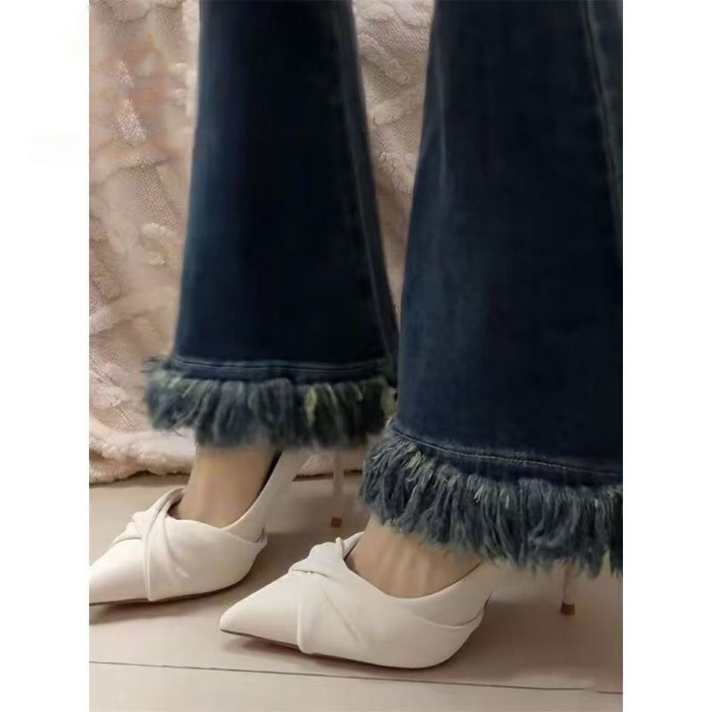 Temperament Lady Fried Street Comfortable High Heels 2024 Internet Celebrity New Style Small Shown High Fairy Style High Beauty Value Single-layer Shoes