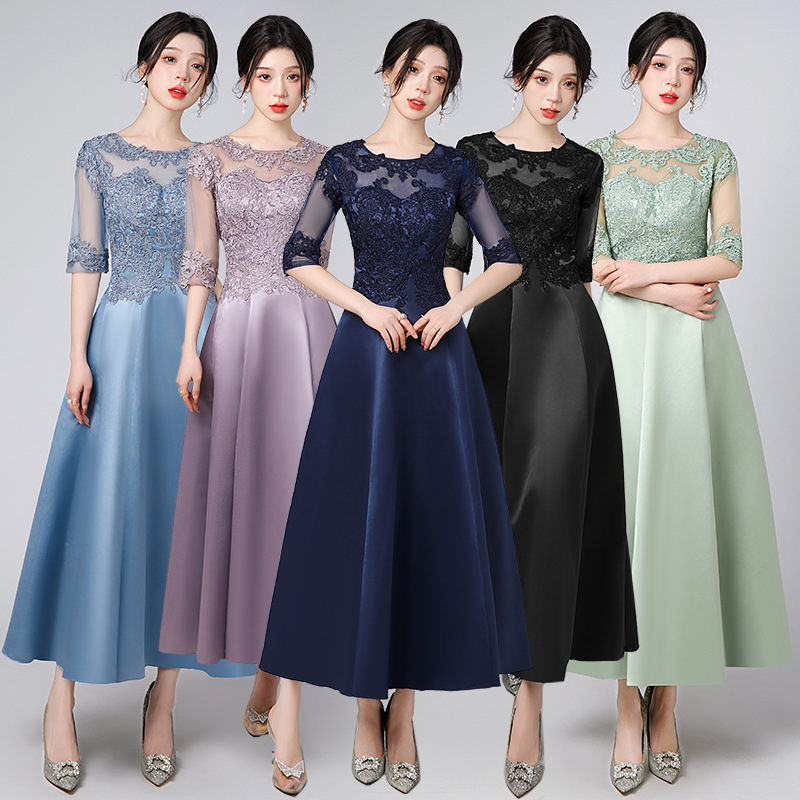 Aliexpress Foreign Trade Long Evening Dress for Women 2026 New Slimming Ebay Overseas Warehouse Performance Dress Lace Dress