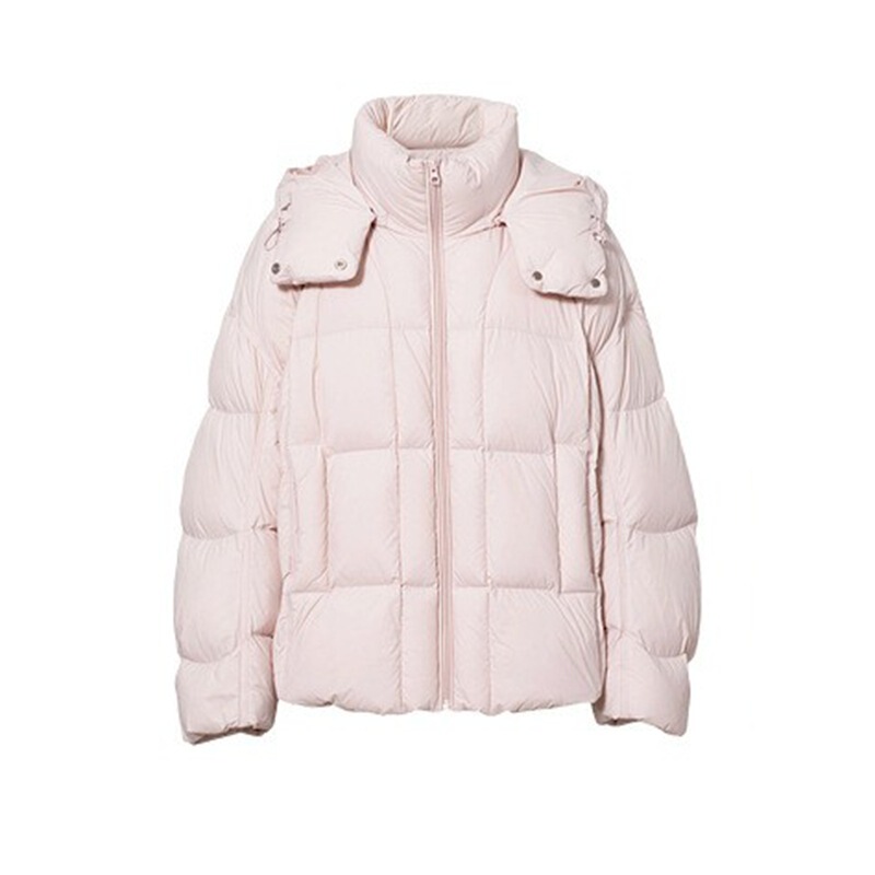 Mm Shopping Mall Same Style Fluffy Soufflé Hooded down Jacket for Women 2025 Winter New Jacket 3Ga280361