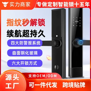 智能大门人脸识别指纹密码锁远程开锁公寓民宿防盗入户门一件代发