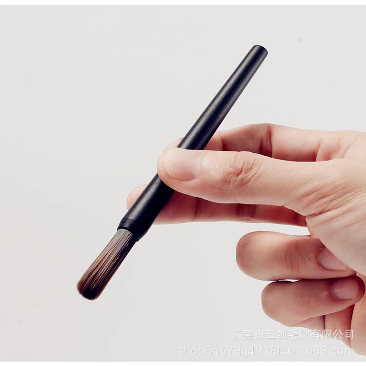 Coffee brush cleaning brush grinding brush modern simplicity, plastic handle nylon brush, wooden handle animal brush batch