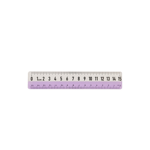 Transparent eye-protection ruler 15cm, primary school ruler, exam drawing and painting measuring ruler, simple grid ruler, student stationery