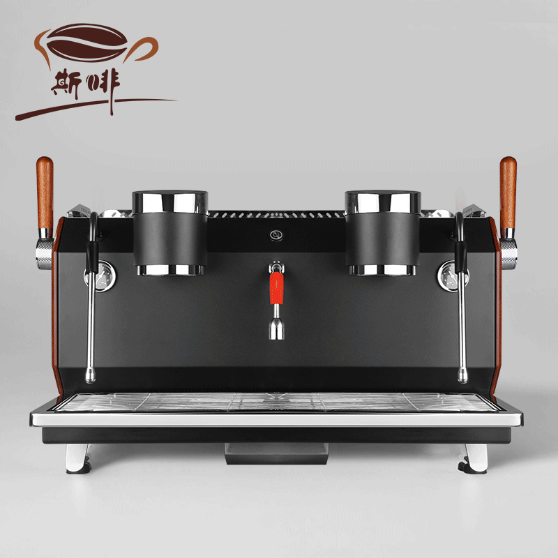Máquina de café comercial de doble cabeza K535 italiana semiautomática multicaldera 12L café tienda de té con leche estable 9Bar