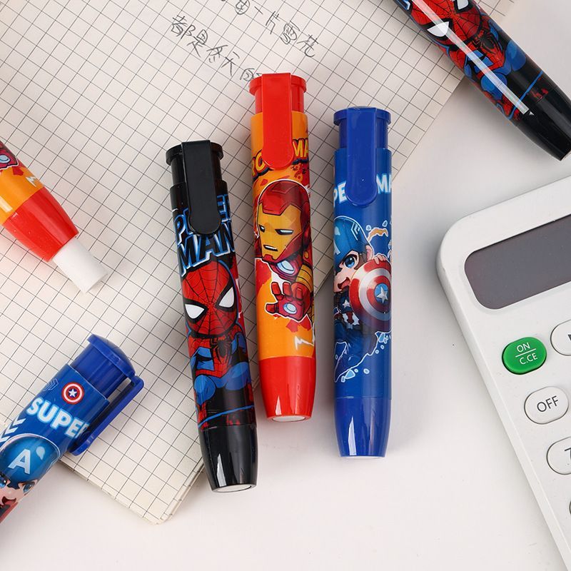 Marvel pulsar el borrador de goma de los Vengadores Q edición de dibujos animados adorables niños estudiantes especiales Spider-Man goma de goma