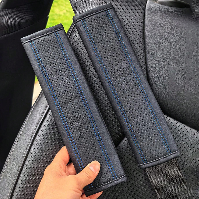 Car Seat Belt Shoulder Protector Artificial Leather Seat Belt Sheath Summer High-End Shoulder Cover Seat Belt Protective Cover