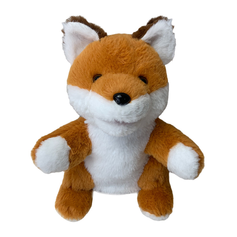 Venta caliente transfronteriza animal marioneta juguete zorro Panda muñeca mapache muñeca erizo marioneta juguete boca abierta al por mayor