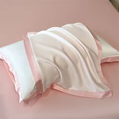 夏用アイスシルク枕カバー、つば広、シングル48x74cm枕カバー、クールダブル