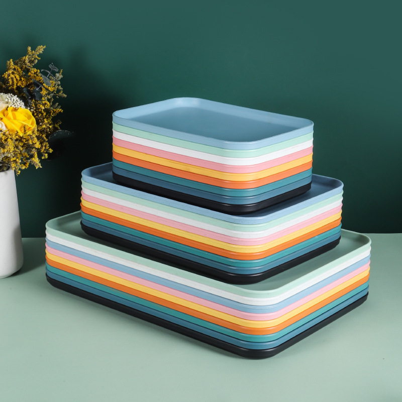 Wheat Straw Tray Household Rectangular Tray Plastic Restaurant Canteen Serving Tray Hotel Commercial Tea Tray Wheat Straw Tray Household Rectangular Tray Plastic Restaurant Canteen Serving Tray Hotel Commercial Tea Tray