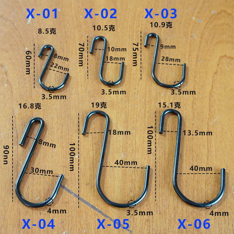 Gancho de almacenamiento para estante Gancho de acero inoxidable en forma de S para cocina doméstica tipo S gancho de doble cabeza curvado fino al por mayor