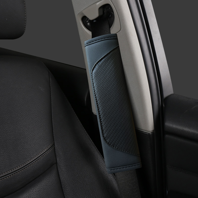 Y711 Amazon Temu Hot-Selling Cross-Border Embossed Leather Car Seatbelt Shoulder Pad Protective Cover Safety Belt Cover