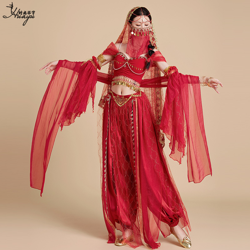 Halloween Costume Princess Jasmine cosplay Stage Performance Costume Indian Dance Belly Dance suit Female