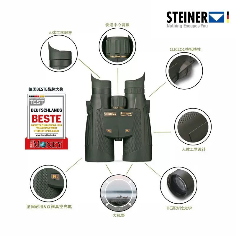 STEINER Германия Vision HD большой диаметр бинокль 8X56 открытый профессиональный спасатель 5118