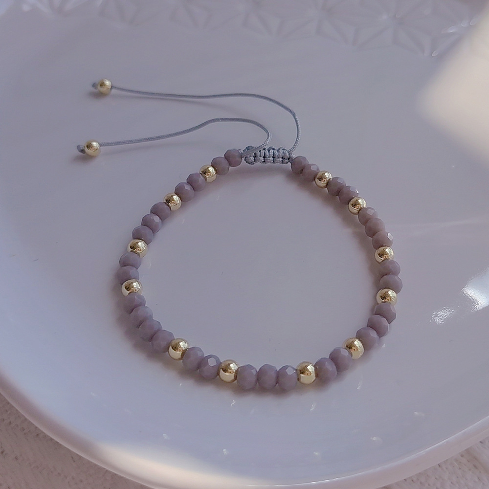 1 Piece Ethnic Style Multicolor Artificial Crystal Copper Knitting Plating Womenu0027S Bracelets