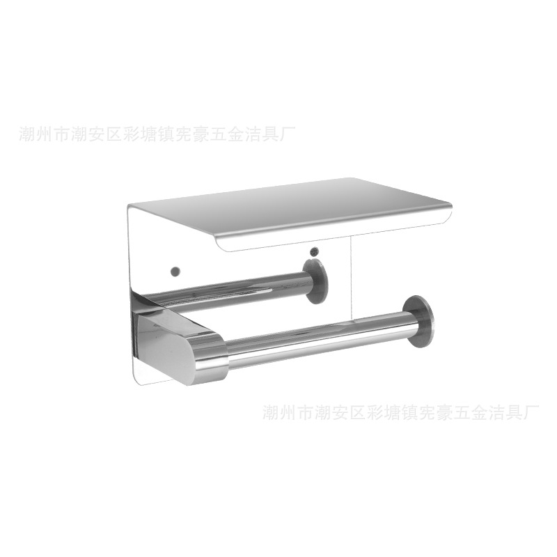 Transfronterizo de acero inoxidable toallitas de papel caja de toallas de papel de baño sin perforación de papel de papel de extracción de papel estante de almacenamiento de teléfonos móviles moderno y simple image 7