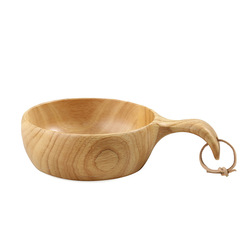 yfjy Nordic style tableware outdoor solid wood tableware set rubber wood coffee cup handles bowl water bowl cup wholesale