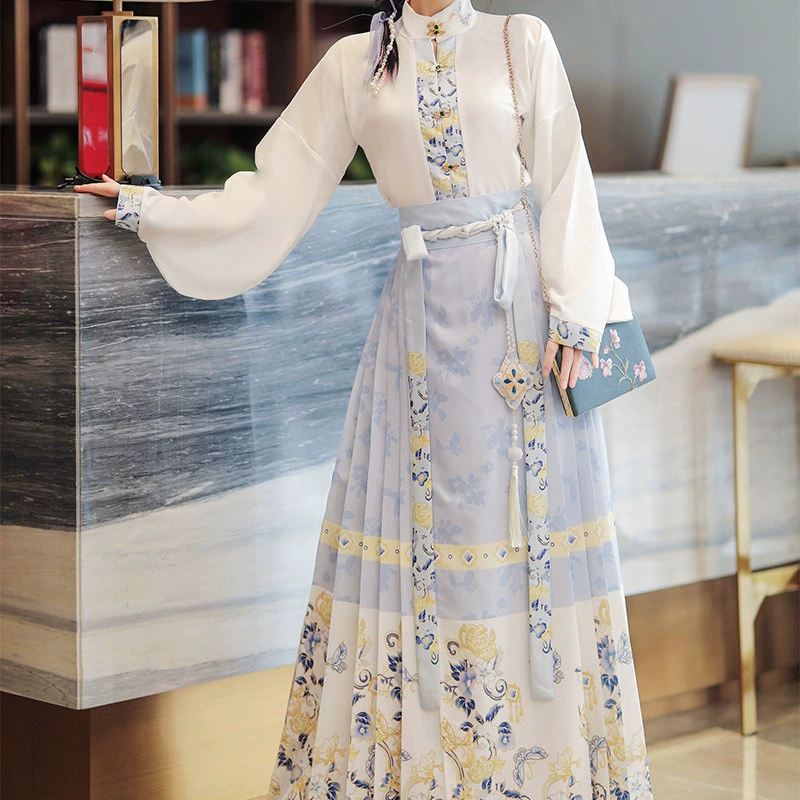 Ming Han одежда женская Han элемент 2024 новая бабочка Любовь Весна улучшенное повседневное носимое Платье с принтом жилет