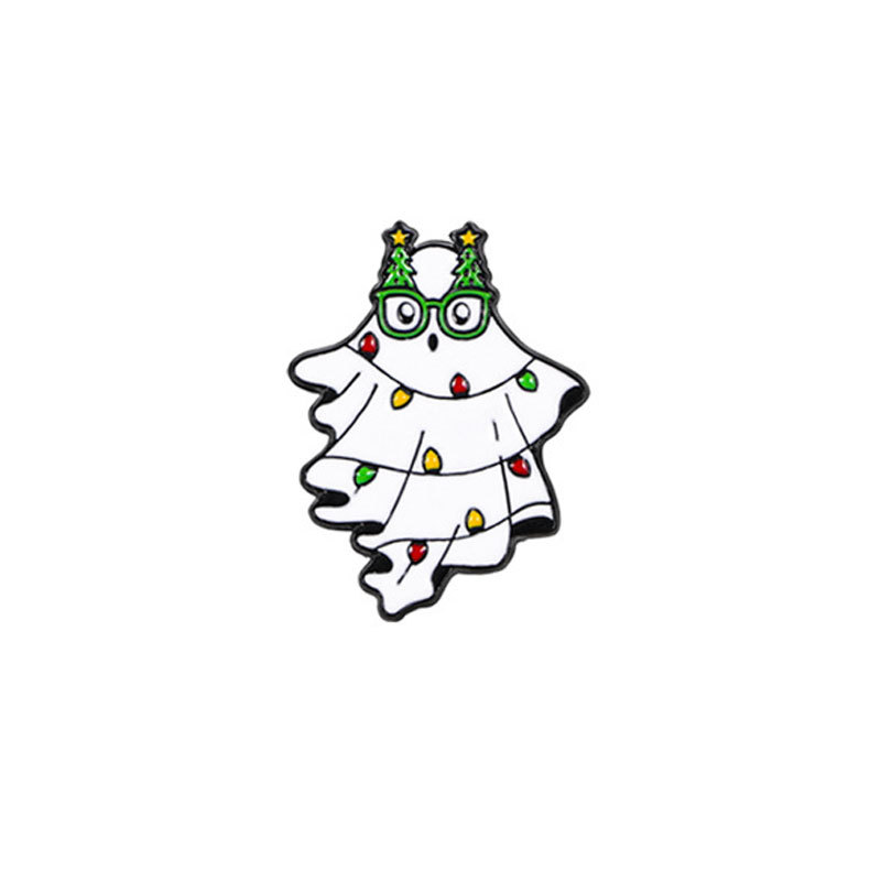 Broche de Navidad insignia de aleación caricatura adorable Santa Fe Navidad decoración de mochila escolar