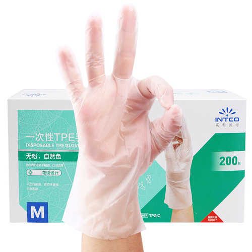 Inco TPE disposable gloves PVC food grade PE shrimp home baking ready-to-eat beauty salon hair dyeing special 