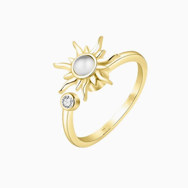 Solar-powered, golden, moonstone