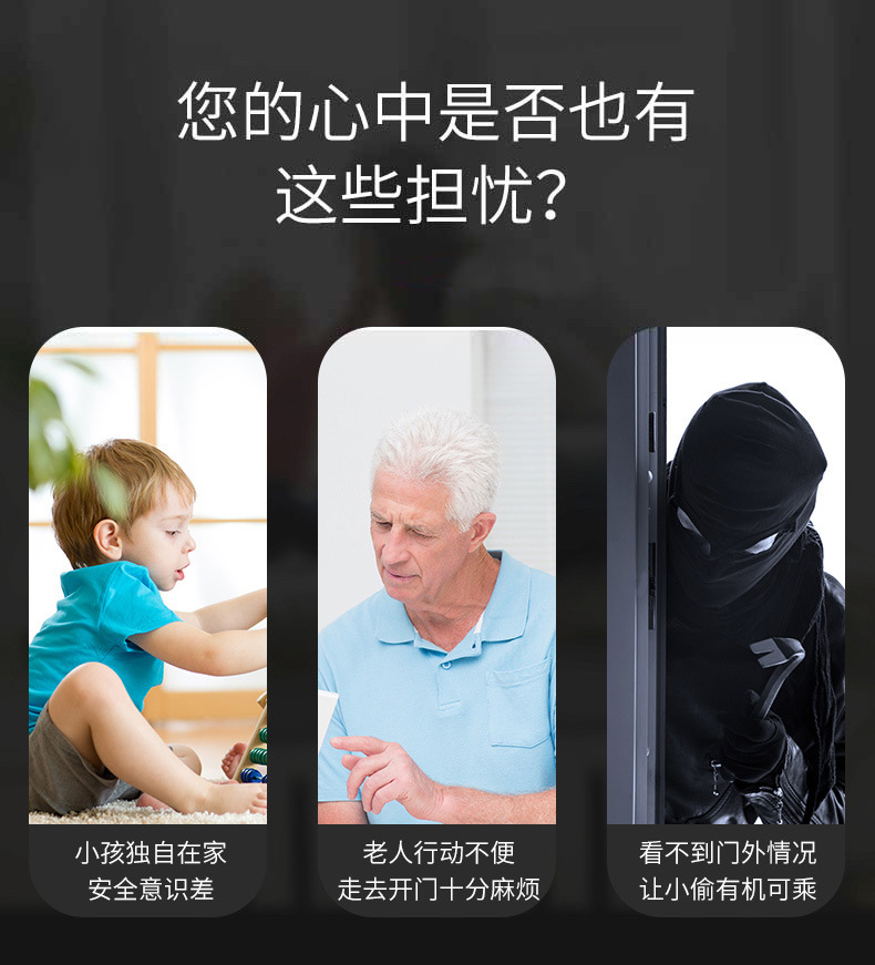 9寸别墅室内高清可视对讲指纹密码IC刷卡门禁机智能监控系统wifi详情2