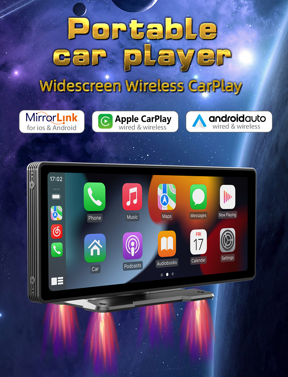 Cross-Border 10.26inch Portable In-Car Mp5 Player Multi-Functional Carplay Car Navigation Mp5