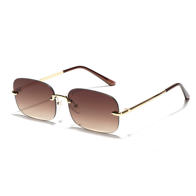 Transparent lens, square sunglasses, 2 carat