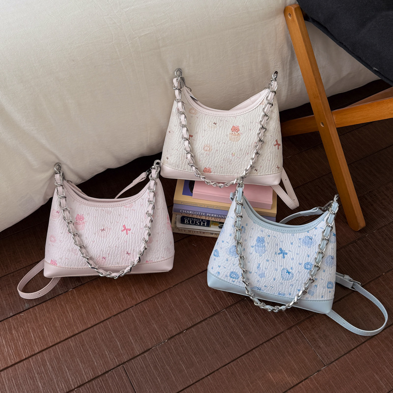 Corea del sur de la impresión de aire extranjero 2026 primavera nueva gran capacidad retro bolso de hombro de hombro bolso diario de mujer image 1
