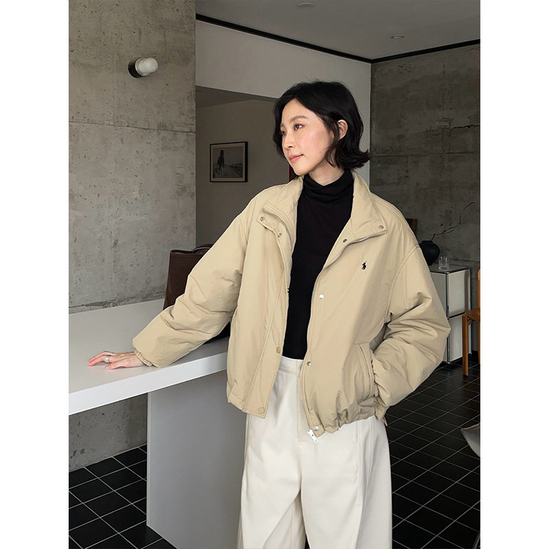 THE MIND立领保暖棉服外套女2025冬季新款韩版休闲百搭棉衣T5731