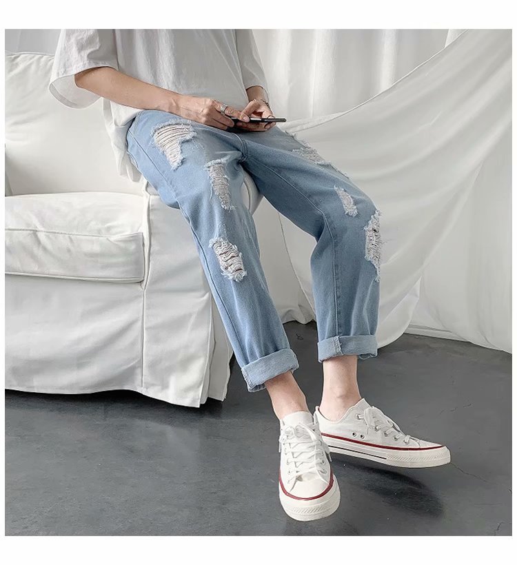 大弟批发-批24 D98破洞牛仔裤 S-5XL