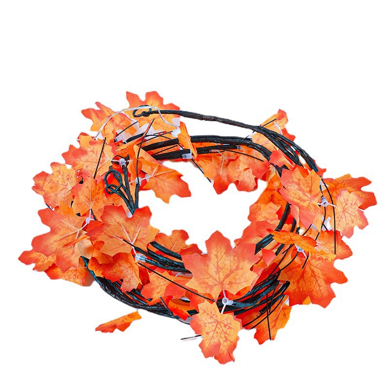 Transfronterizo caliente LED rama hoja de arce ratán Cadena de luz Navidad vacaciones boda Decoración habitación estrellada luz decorativa