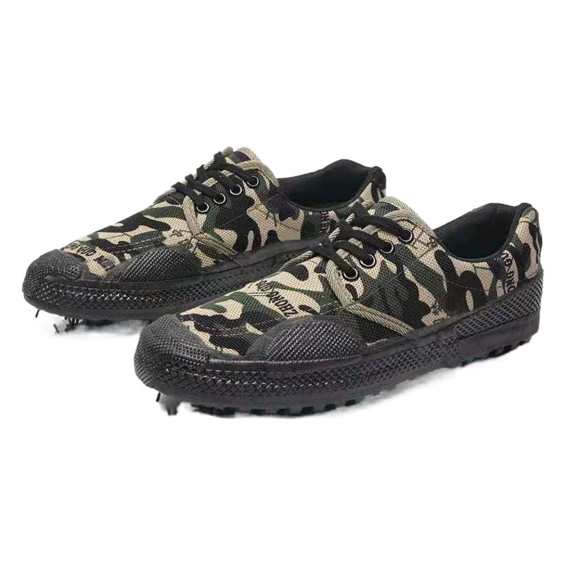 Мужские и женские места освобождения камуфляжная обувь для охраны труда резиновая обувь Рабочая обувь военная тренировочная обувь полуботинки Нескользящие трудовые