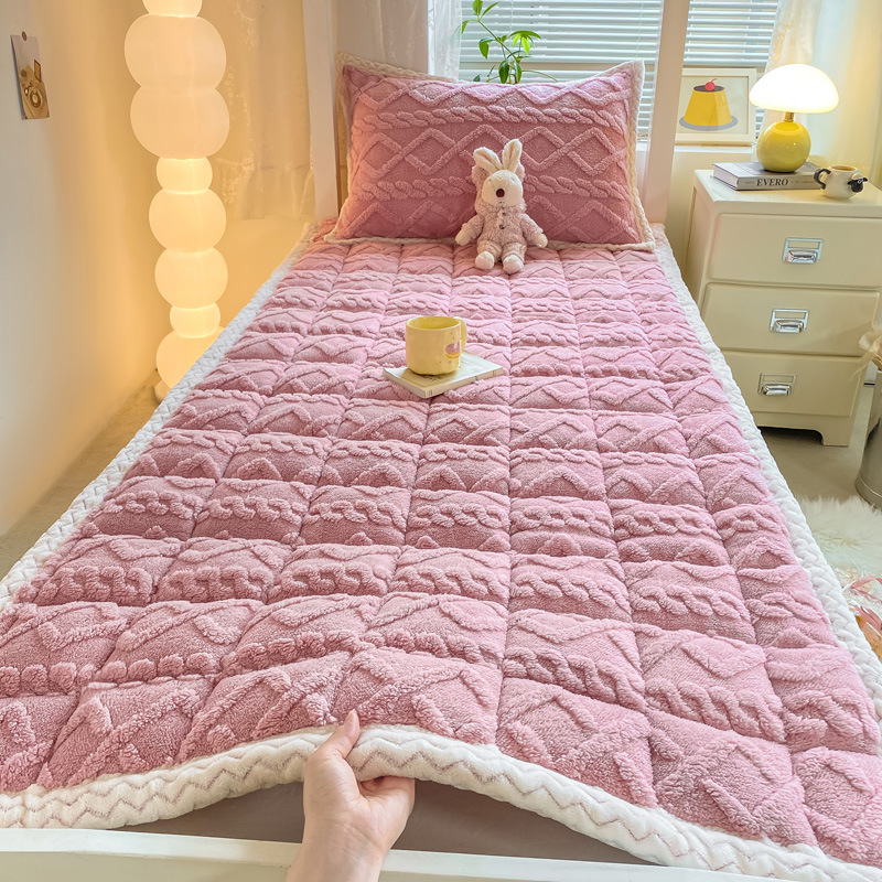 New thick milk velvet mattress student dormitory single mattress cotton bed mattress tatami warm cushion wholesale
