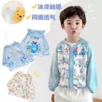 Летняя Новая Детская уличная Солнцезащитная одежда, дышащая куртка из ледяного шелка, кондиционер, Крутое Спортивное солнцезащитное пальто для кожи