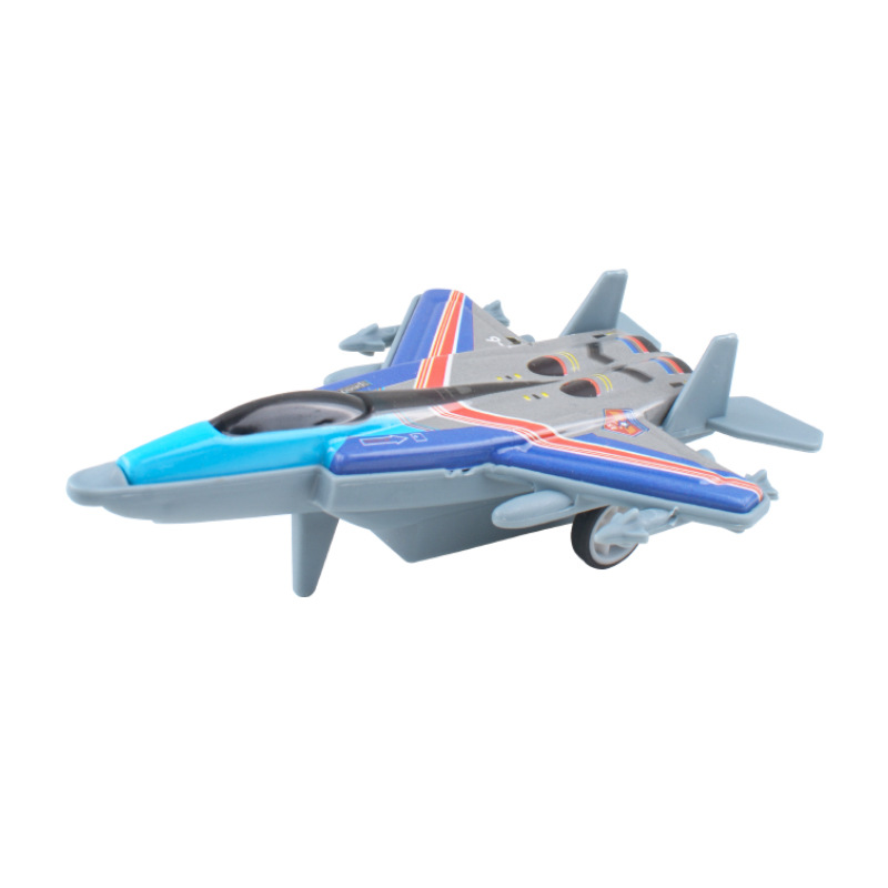 Coche de juguete para niños retroalimentado avión de combate de aleación de chapa metálica simulación avión de chapa chico pequeño regalo avión de pasajeros al por mayor