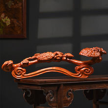 中式家居红木灵芝如意工艺品客厅装饰办公室礼品花梨木雕摆件