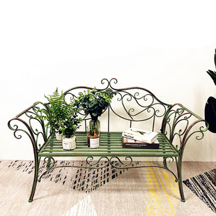 European-style double chair garden chair iron chair outdoor leisure seat park bench bench chair courtyard chair park chair