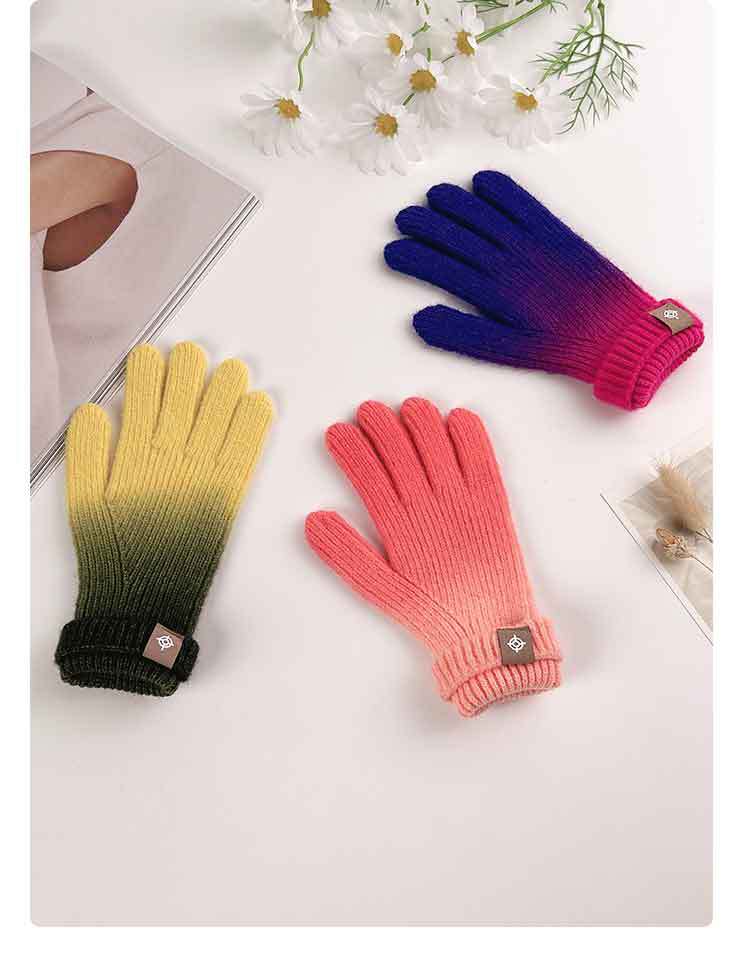 80g Weight Gloves Classification Cashmere Fabric Type 1 Pair Quantity Holiday, Daily Occasion Gradient Color Pattern Women's Gender Elegant Style Women's Elegant Gradient Color Gloves 1 Pair