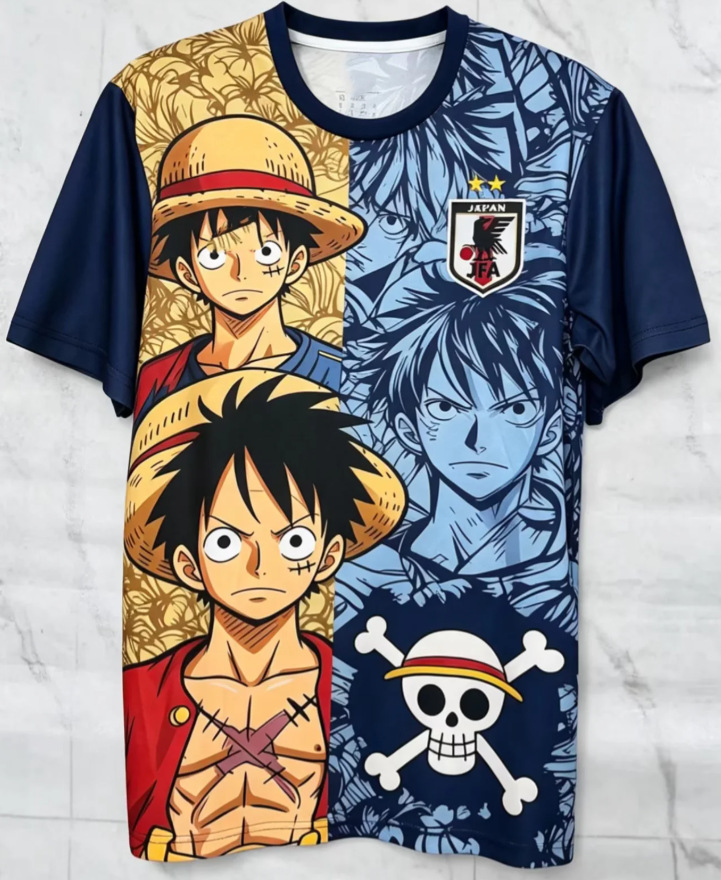 25-26 Nueva camiseta de anime de camiseta japonesa One Piece Samurai Sakura Dragon Ball Uniforme de fútbol transfronterizo de edición especial