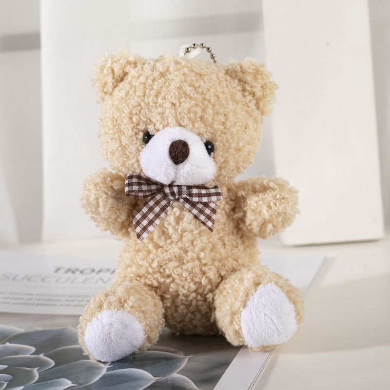 Celebridad en línea lindo pequeño oso colgante de peluche muñeca oso muñeca pequeña bolsa de muñeca accesorios llavero femenino