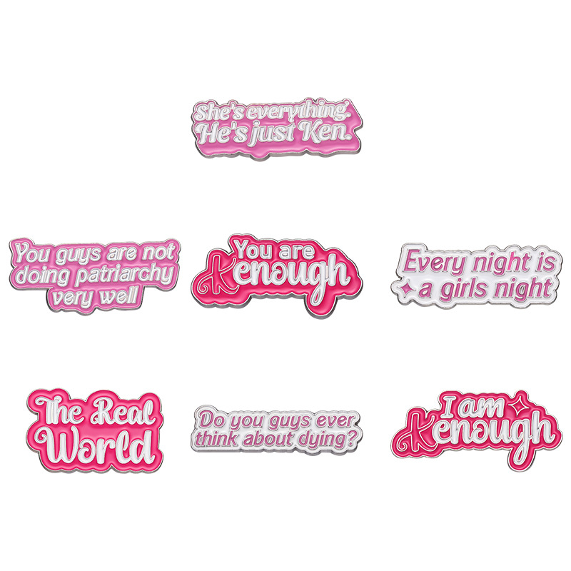 Casual Elegant Simple Style Pin Letter Heart Shape Alloy Stoving Varnish Unisex Brooches display picture 4